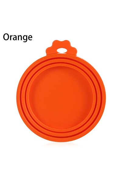 Choice Orange 3 In 1 Silicone Canned Lid Reusable Food Tin Cover Keep Fresh K...