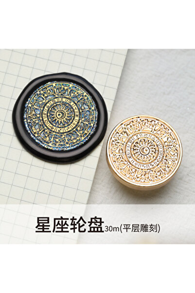 Choice7 ختم شمعي 30 مم، رأس ختم على شكل زهرة نباتية، مثالي لأظرف سجلات القصاص...