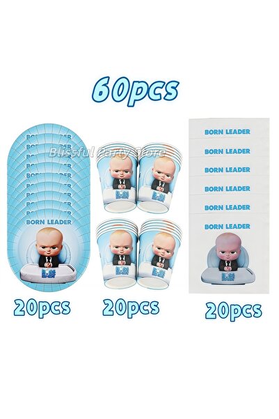 Choice29 other 60pcs Cartoon Bossed Baby Theme Newborn 1st Birthday Party Dec...