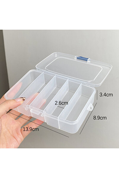 Choice1 صندوق تخزين شبكي شفاف بمقصورة A2 5/6، علبة أقراط مربعة الشكل، علبة إك...