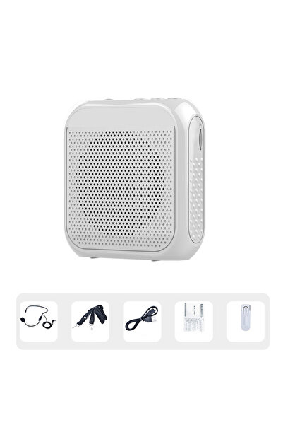 Choice1 مكبر صوت أبيض للمعلمين لاستخدامه في الفصل، مضخم ميكروفون، ميكروفون صغ...