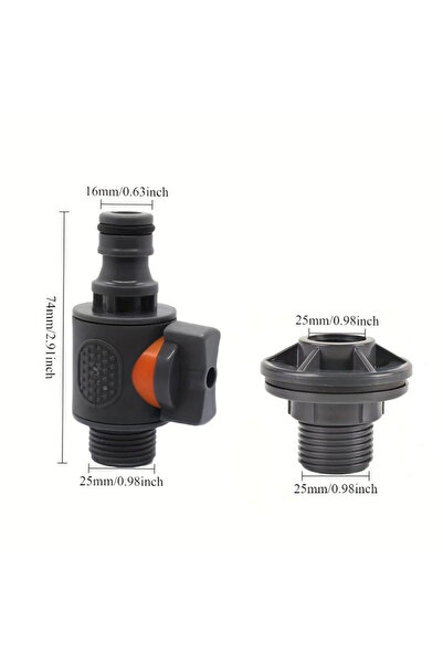 Choice 1SET PVC Material Water Tank Adapter with Valve Quick Installation Rai...