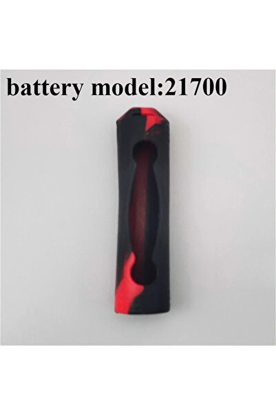Choice13 1pc Silicone Case black red-21700 1PC 18650 21700 Battery Silicone S...