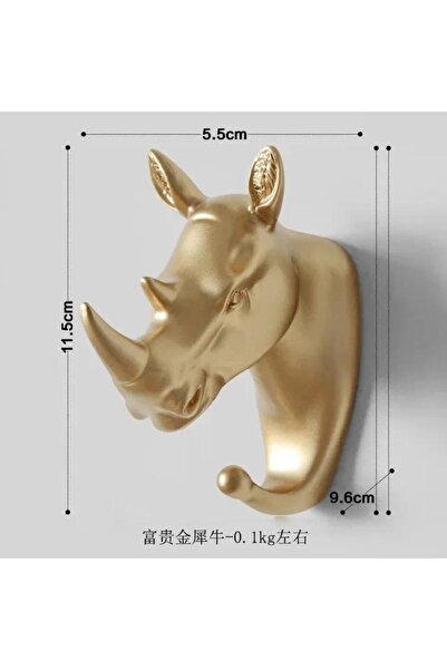 Choice4 خطافات جدارية أنيقة على شكل رأس حيوان وحيد القرن الذهبي، رف معاطف للق...