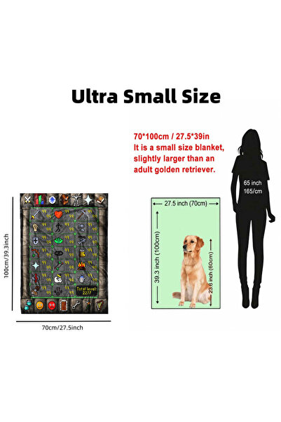 Choice1 70x100cm very small Retro Pixelated Game-Inspired Blanket - Nostalgic...