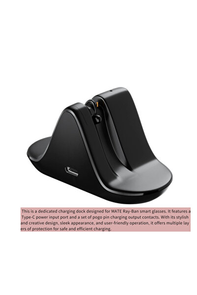 Choice محطة شحن محمولة للسفر لنظارات ميتا وايفارير الذكية، مزودة بمؤشر LED، ب...