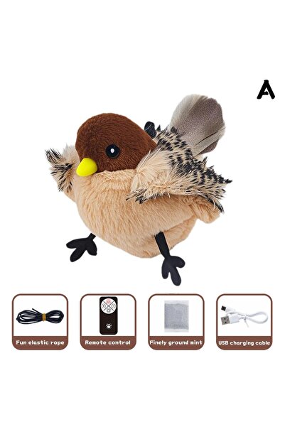 Choice لعبة سبارو فلابي بيرد التفاعلية للقطط، تعمل بجهاز تحكم عن بعد، قابلة ل...