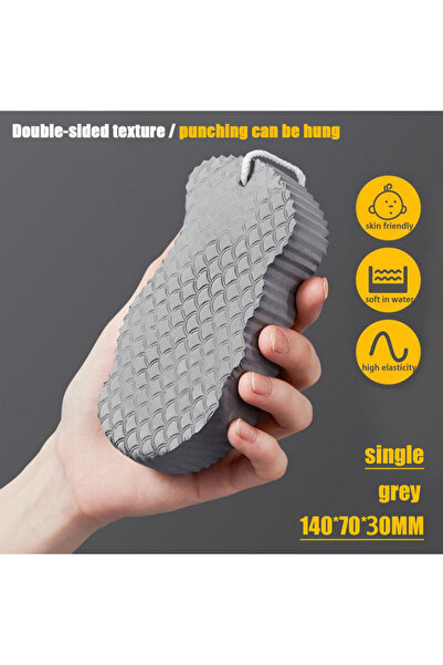 choice2 إسفنجة ناعمة رمادية اللون، قطعة واحدة، لتقشير الجسم، إسفنجة استحمام، ...