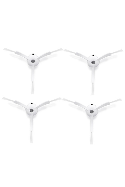 choice2 مجموعة فرش جانبية بيضاء بديلة مكونة من 4 قطع لسيارات روبورك S8 برو أل...