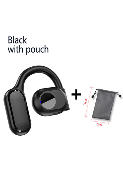 Choice سماعات رأس لاسلكية سوداء مع جراب، تعمل بتقنية بلوتوث، مزودة بميكروفون،...