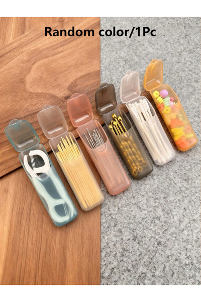 Choice قطعة واحدة، 4 صناديق تخزين صغيرة محمولة (ألوان عشوائية)، مصنوعة من بلا...