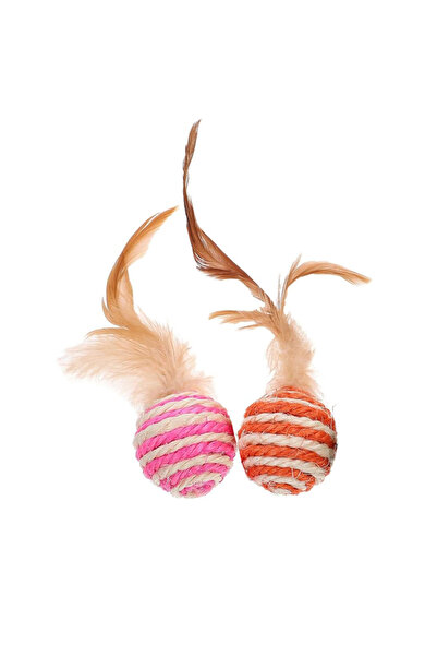 Choice قطعتان من ألعاب القطط بألوان عشوائية، كرة من ريش السيزال، كرة خدش للقط...