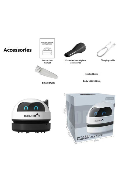 Choice1 Black Vacuum Cleaner Desktop Mini Rechargeable-Car Vacuum & Automatic...