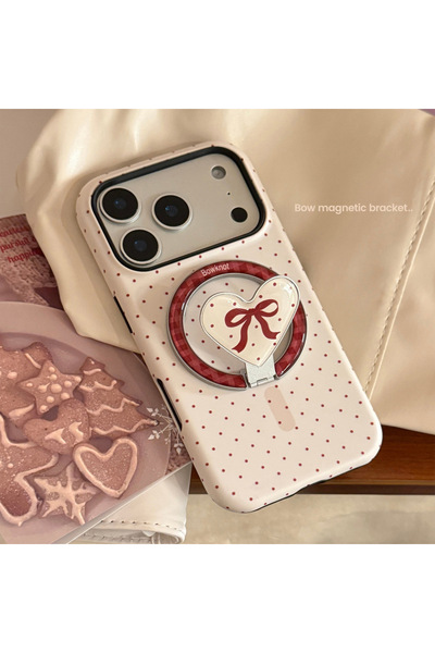 Choice49 آيفون 17 برو ماكس مع حامل، غلاف هاتف كوري كامل الشاشة منقّط قابل للط...