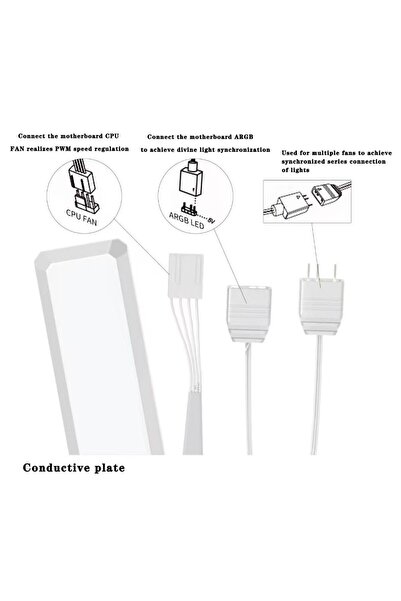 Choice5 كابل أبيض آخر A-RGB، مروحة يحافظ على البرودة علبة الكمبيوتر ICE Whale...