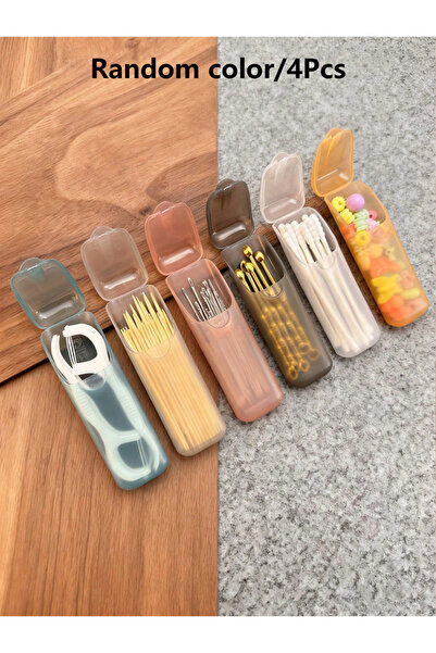 Choice1 4 قطع من صناديق التخزين المحمولة الصغيرة (ألوان عشوائية) مصنوعة من بل...