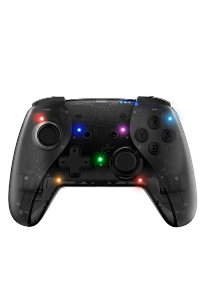 Choice وحدة تحكم ألعاب لاسلكية LinYuvo سوداء شفافة لأجهزة Switch/Lite/OLED، م...