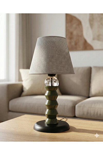 asellus Emerald Glass Modern Table Lampshade – Stone-Colored with Hat-Shaped ...