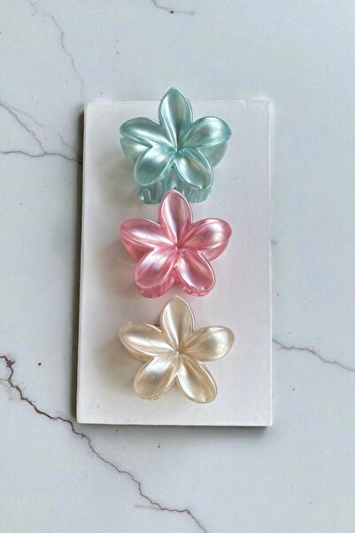 VERA HOUSE Pearlescent lotus model 3-piece clip buckle set - 3-piece pearlesc...