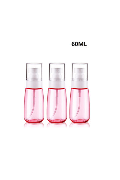 Choice5 3 زجاجات رذاذ صغيرة وردية اللون سعة 60 مل، مناسبة للسفر، مانعة للتسرب...