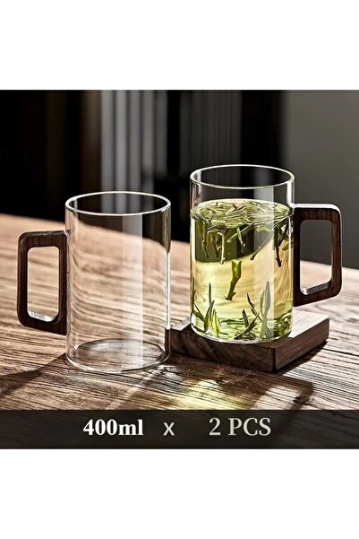 Choice1 301-400ml Transparent 1/2pcs 400ml Large Capacity Heat-Resistant Glas...