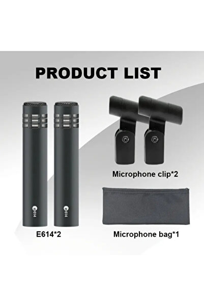 Choice زوج واحد من ميكروفونات E614 المكثفة فائقة الاتجاهية، ميكروفون متعدد ال...