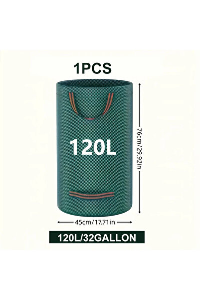 Choice 120L Heavy-Duty PP Garden Waste Bags - Reusable Yard Debris Bags with ...