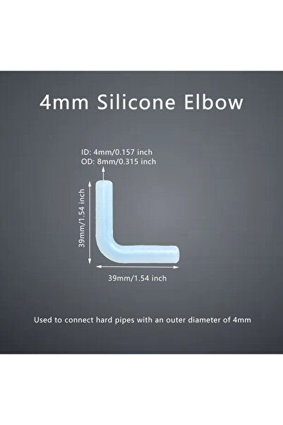 Choice10 Other 4mm Elbow 5pcs Silicone Elbow Flexible Repair Hard Tube Soft C...