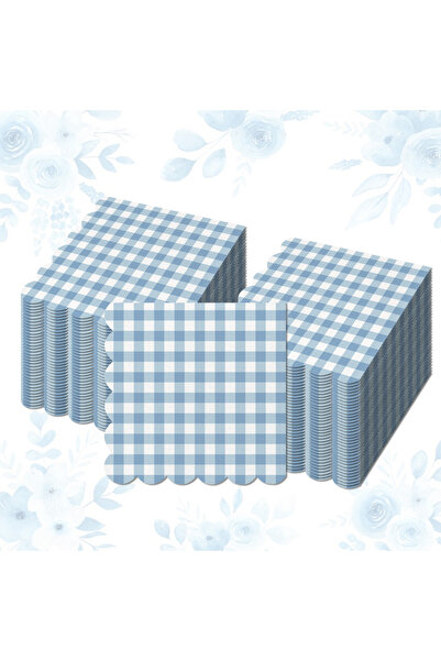 Choice22 20 قطعة YX037-6 20/40/60 قطعة مناديل قماش منقش ملونة بنقشة مربعات، ل...