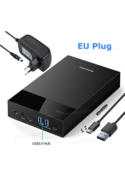 Choice1 EU With HUB 2.5/3.5 SATA HDD Enclosure USB3.0 HUB External Hard Drive...