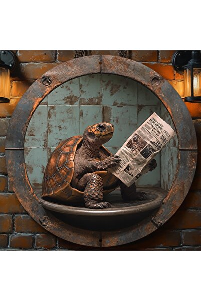 Choice لوحة خشبية ثنائية الأبعاد مقاس 8 بوصات بتصميم سلحفاة، تُستخدم لقراءة ا...