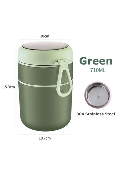 Choice4 530ml-710ml Green 710ml 530/710ml Insulated Soup Cup Food Thermal Jar...