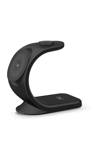 Choice1 شاحن لاسلكي مغناطيسي 3 في 1 من فيكيفون، أسود اللون، مناسب للسفر، متوا...