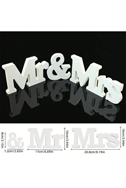 Choice Style A 3pcs/set Wooden Freestanding Mr & Mrs Letters Signs, Wedding P...