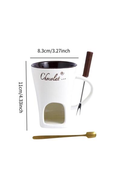 Choice3 طقم أكواب فوندو آيس كريم بالجبنة البيضاء من النمط B، أواني فوندو صغير...