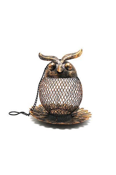 Choice A Wild Bird Feeder Owl Shape Hanging Metal Mesh Bird Feeder for Outdoo...