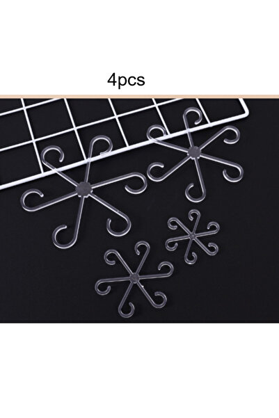 Choice1 4 قطع من أعمدة دعم النباتات الشفافة المضادة للسقوط، مثبتات نباتات خضر...