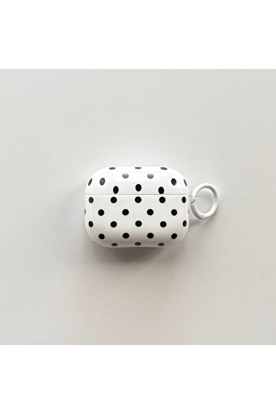 Choice11 جراب حماية أنيق وبسيط لسماعات AirPods Pro2، بنقشة منقّط بيضاء وأسود ...