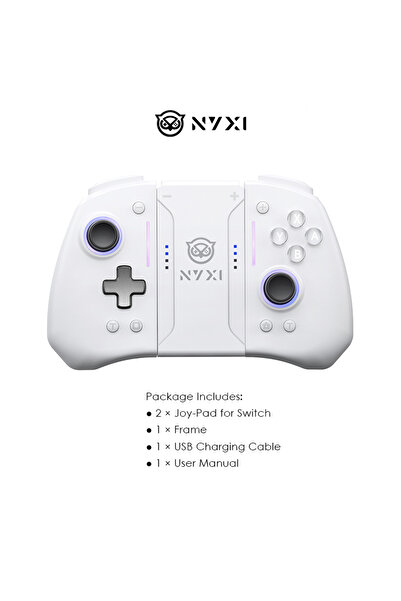 Choice وحدة تحكم ألعاب لاسلكية بيضاء من NYXI Hyperion Pro، تعمل بتقنية بلوتوث...