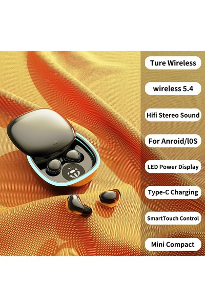 Choice Black Mini Sleep Wireless Bluetooth Headphones TWS Headsets With Mic S...