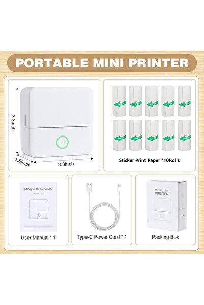 Choice3 Printer Set B [Portable Mini Printer] Portable Thermal Mini Printer |...