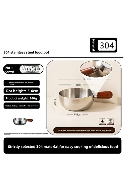 Choice 14CM without cover 14cm Mini Pot for Camping Dorm Kitchen Stainless St...