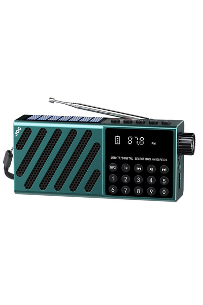 Choice 6138Blue Mini Portable Solar FM Radio Bluetooth Wireless Speaker Recha...