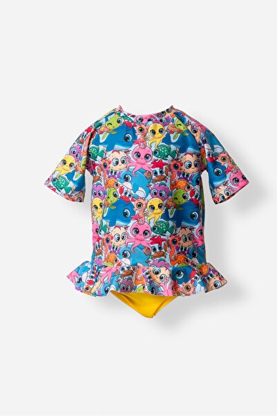 NEOPY Uzun Kollu Kız Bebek Tankini 5103