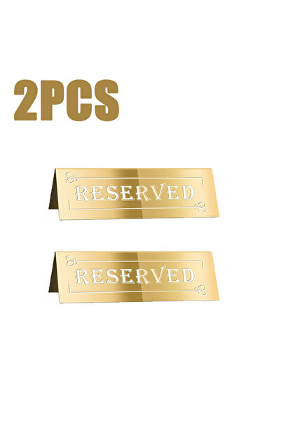 Choice1 gold 2PC 2/4/10PCS Golden Acrylic Reserved Table Signs Card Banquette...