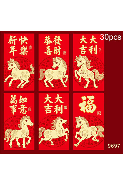 Choice1 9697-30 قطعة، 30 قطعة من مغلفات نقود رأس السنة الصينية، مغلفات حمراء،...