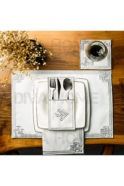 Diva Home Duck Fabric Water Repellent 24 Piece American Service Set