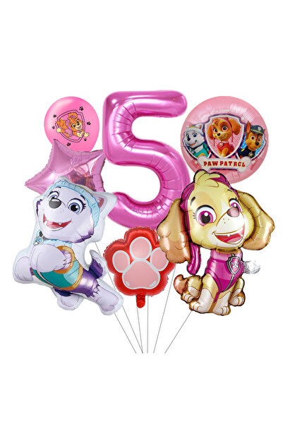 choice2 PAW PATROL 1PACK 5 7pcs Cartoon PAW Patrol Birthday Decoration Alumin...