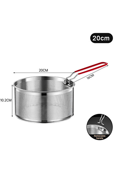 Choice سلة قلي للمطبخ 20 سم، سلة طهي، مقلاة، مقلاة زيت، مصفاة، ملعقة نودلز، م...