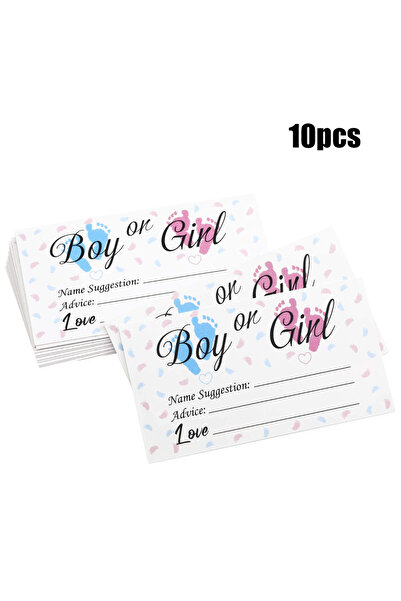 Choice 10pcs 10Pcs Gender Reveal Voting Cards - Boy or Girl Prediction Game C...